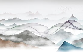 线条新山水背景墙 TIF分层