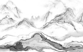 爵士白意境新款山水 文件分层 