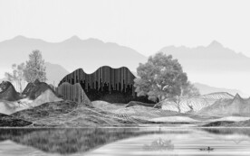 高档意境新款山水 文件分层 