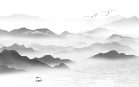 高清 意境新款山水 文件分层 