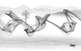 高档 风景意境山水 文件分层 