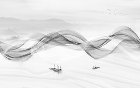 新上架大气灰色山水 文件分层 