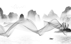 最新大气意境山水 文件分层 