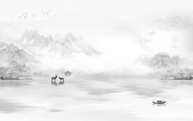 人气风景意境山水 文件分层 