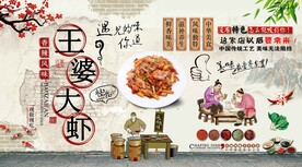 王婆大虾背景墙