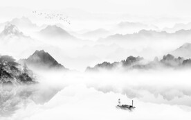 新爆款山水画 文件分层画