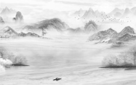 大气 山水简约新画 文件分层画