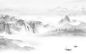 新款新山水意境画 文件分层画