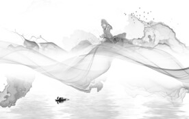 简约 高清新山水画 文件分层画