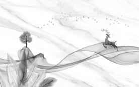 爵士白电视新背景墙 分层文件 