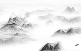 新款中式新山水画 文件分层画