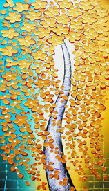 发财树 装饰画 晶瓷画