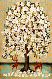 发财树 装饰画 晶瓷画