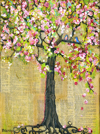 发财树 装饰画 晶瓷画