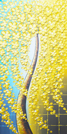 发财树 装饰画 晶瓷画