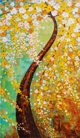 发财树 装饰画 晶瓷画