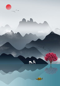 装饰画 晶瓷画 新中式