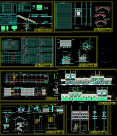 中式商业街建筑图