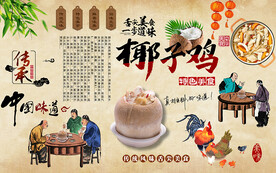 美食 鸡肉工装背景墙