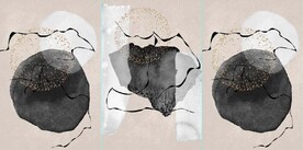 北欧侘寂风抽象水墨装饰无框画