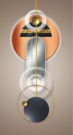 晶瓷抽象光影几何形状玄关装饰画