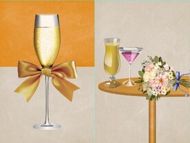 北欧风鲜花酒杯餐饮餐厅装饰画