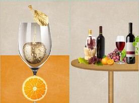 北欧风酒瓶酒杯餐饮餐厅装饰画