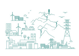 城市输电线路线描图