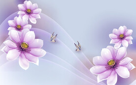 蝶恋花电视背景墙