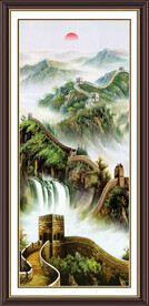 竖幅山水画