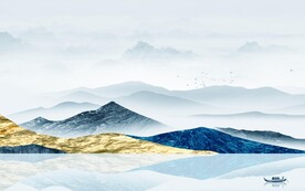 简约意境中式山水 文件分层 