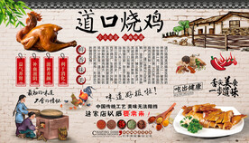 道口烧鸡背景墙