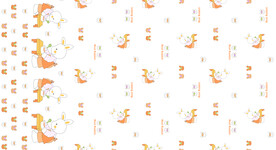 印花花型卡通定位兔子