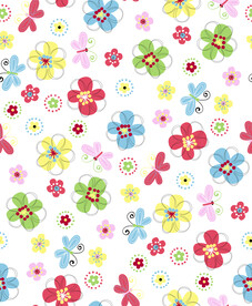 大牌抽象花朵蝴蝶