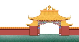 藏式大门  藏式花纹