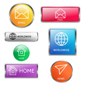 彩色质感水晶按钮图片