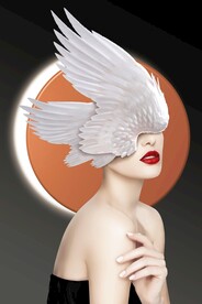 爱马仕橙美女装饰画