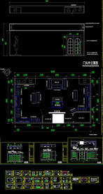 三连锁套服装店CAD施工图
