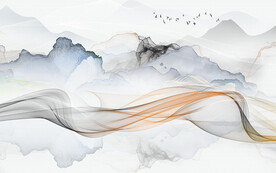 线条客厅山水新画 文件分层 