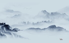 意境高清新山水画 文件分层画