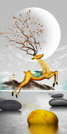 装饰画 晶瓷画 新中式