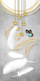 装饰画 晶瓷画 羽毛