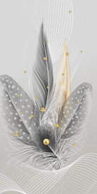 装饰画 晶瓷画 羽毛