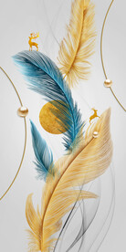 装饰画 晶瓷画 羽毛