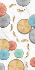 装饰画 晶瓷画 鱼