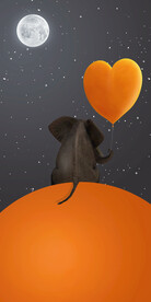 装饰画 晶瓷画 大象