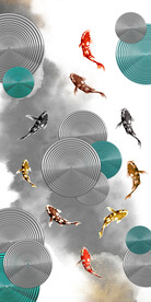 装饰画 晶瓷画 鱼