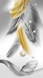 装饰画 晶瓷画 羽毛