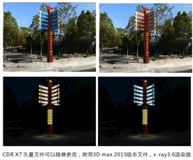 民族风格 彝族风格指路路牌