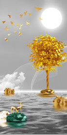 装饰画 晶瓷画 鹿